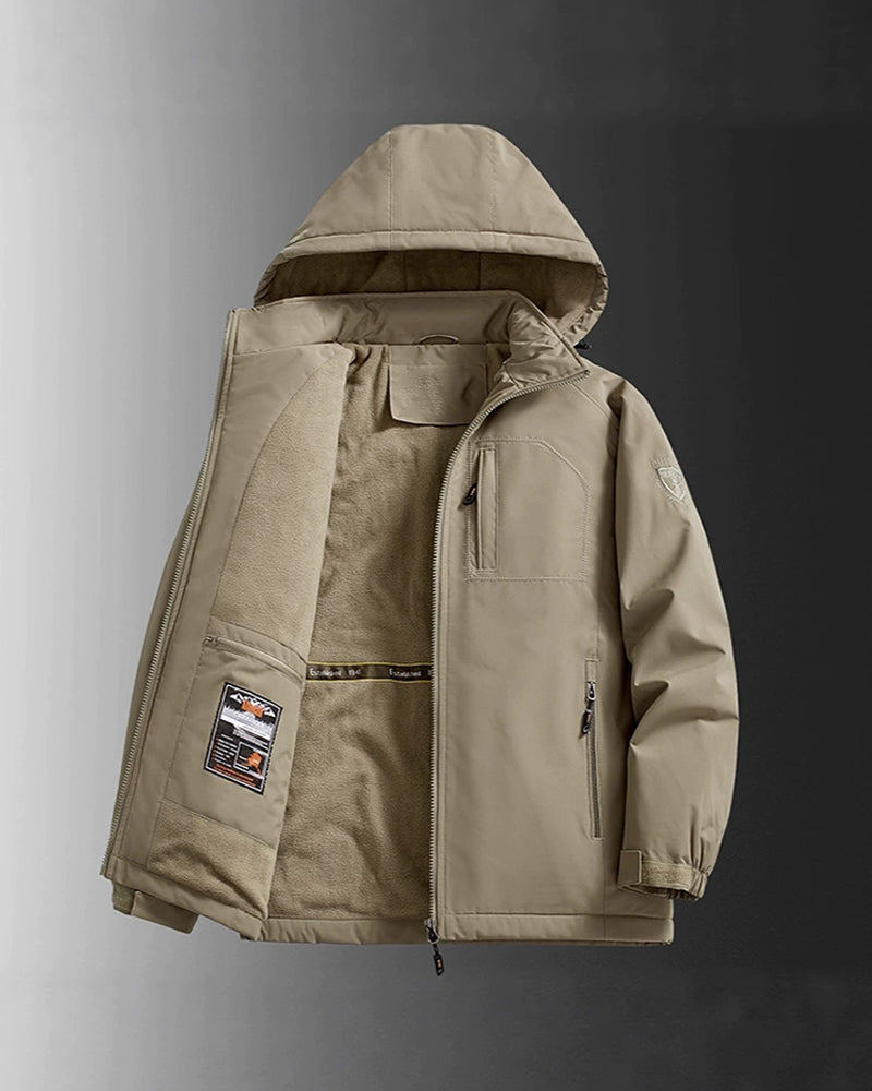 Big & Tall Men's Outdoor Windproof Waterproof Padded Charge Frock Cotton-padded Jacket Coat M-6XL