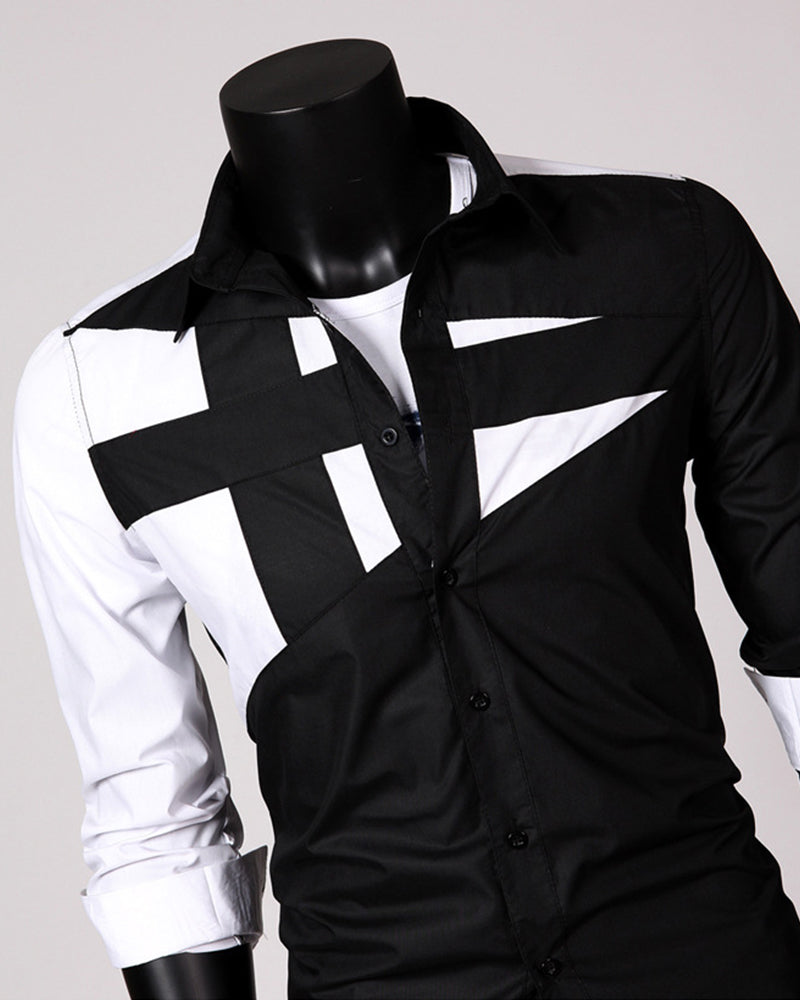 Big & Tall Men's Slim Fit Long Sleeve Shirt M-3XL