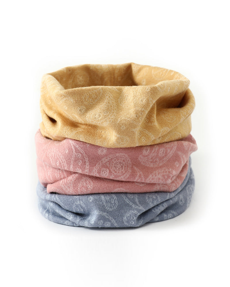 Autumn And Winter Paisley Jacquard Warm Windproof Mask Scarf
