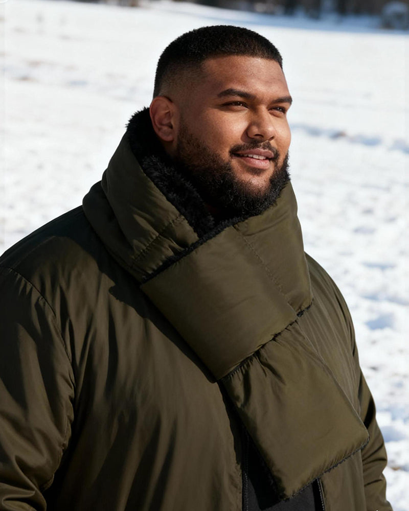 Water-repellent Solid Color Down Portable Storage Scarf