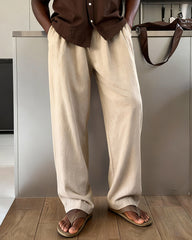 Big & Tall Men's Light Linen Casual Trousers M-2XL
