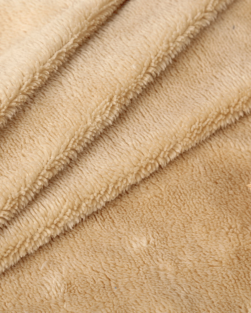 Women's Leopard-Print Feather-Print Velvet Thickened Long Hooded Coat