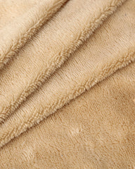 Big & Tall Men's Brown And White Woven Texture Patchwork Printed Velvet Thickened Long Hooded Coat