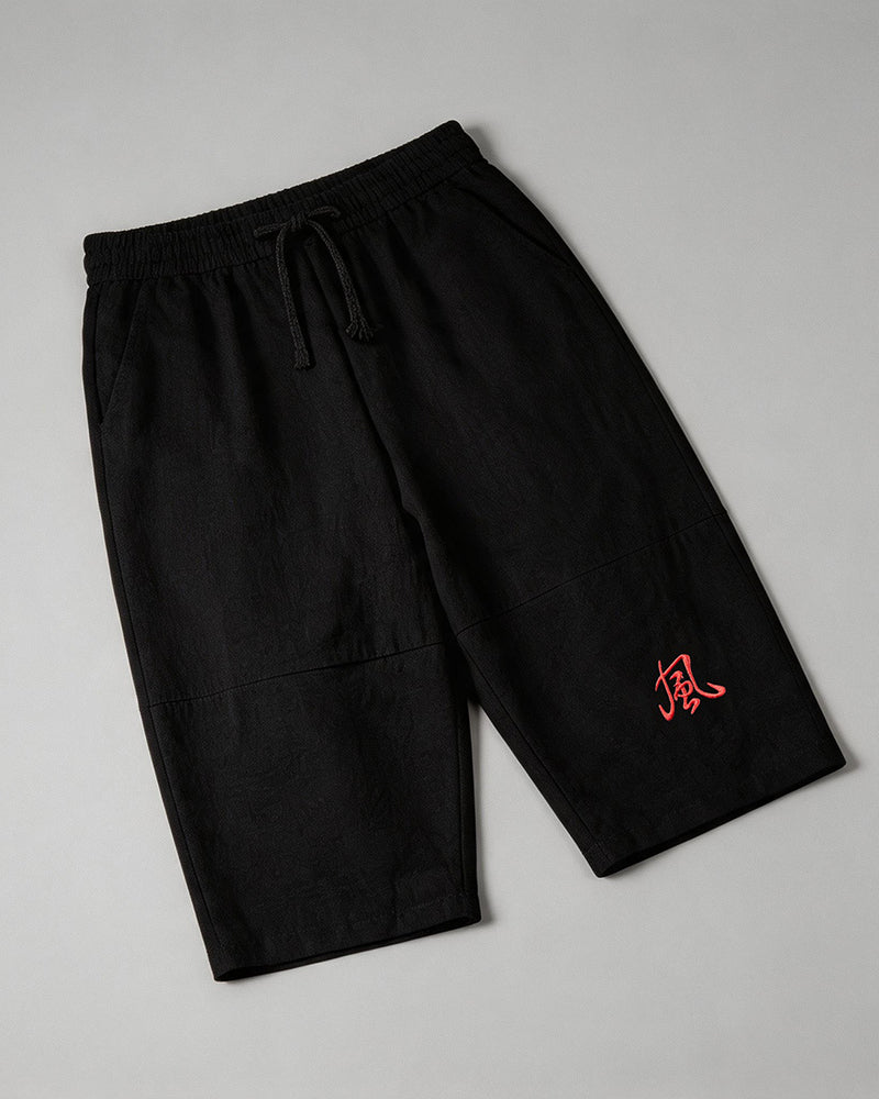 L-9XL Japanese Plus Size Solid Color Cotton Linen Casual Mid-length Pants