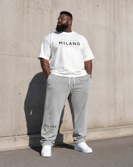 Big & Tall Men's MILANO Alphabet Print T-Shirt Pants Set