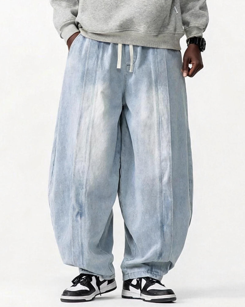M-5XL Vintage Harlan Wide Leg Scimitar Jeans