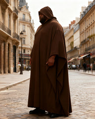 Big & Tall Men's Punk Hooded Button Loose Cloak