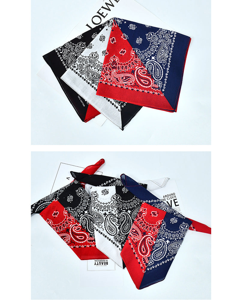 Hip-hop Cashew Flower Sweat-wicking Breathable Stitching Hip-hop Printed Headscarf