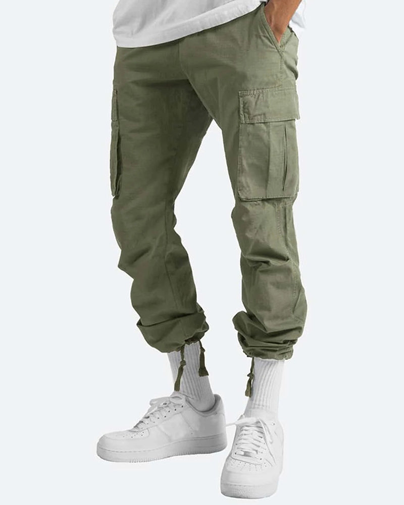 Big & Tall Men's Casual Drawstring Multi-Pocket Workwear Pants S-5XL