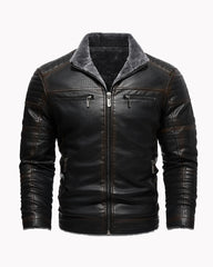 Big & Tall Men's Vintage Faux Leather Thick Vintage Jacket S-3XL