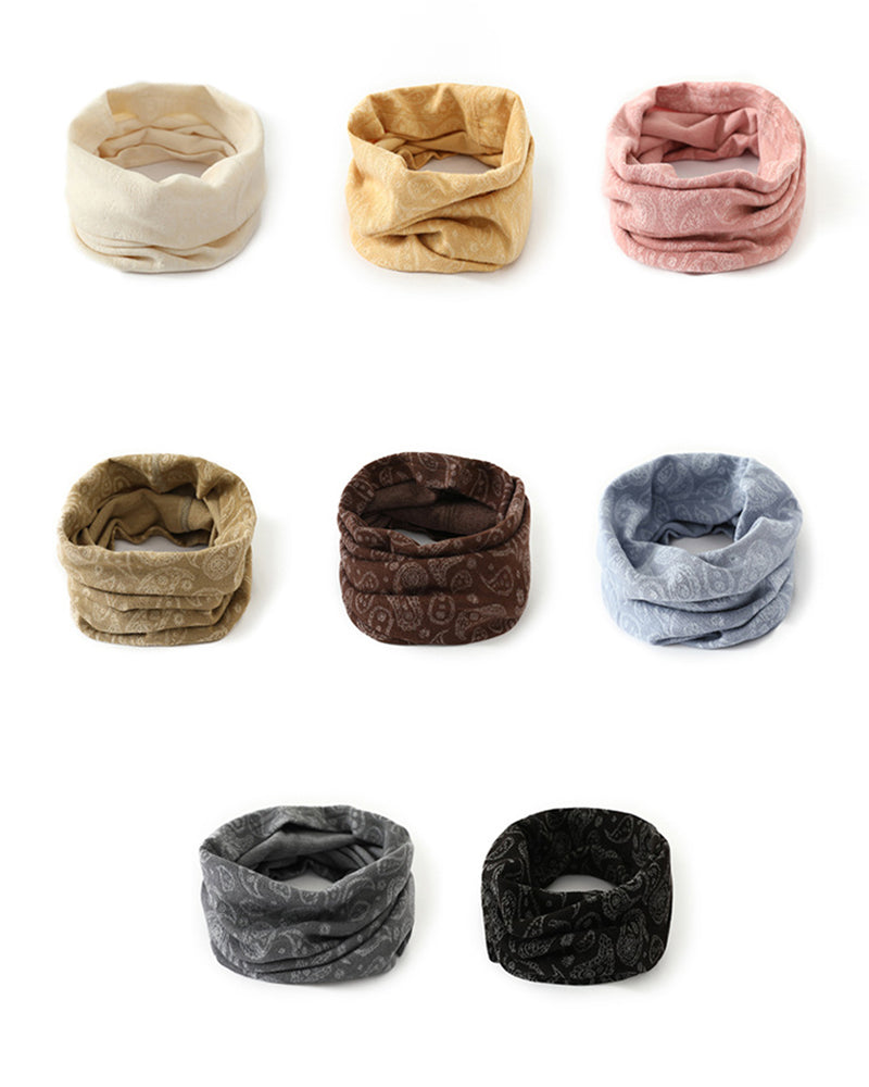 Autumn And Winter Paisley Jacquard Warm Windproof Mask Scarf