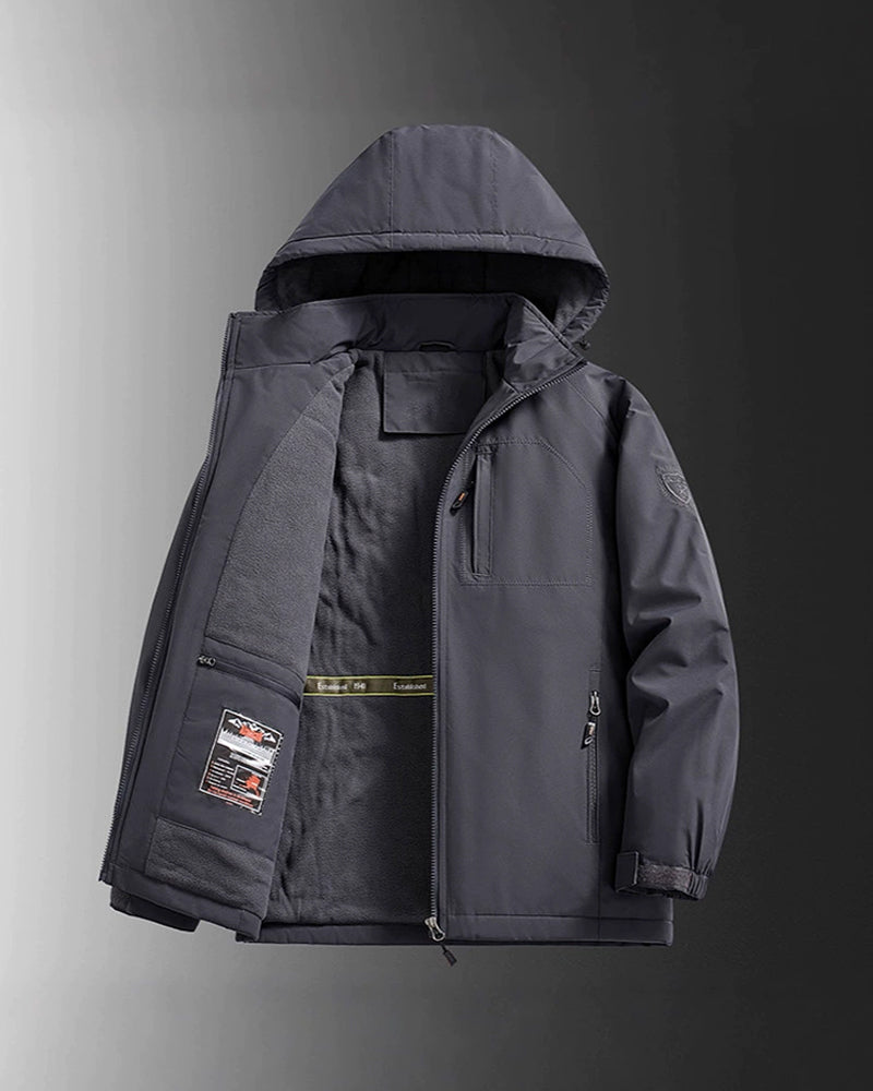Big & Tall Men's Outdoor Windproof Waterproof Padded Charge Frock Cotton-padded Jacket Coat M-6XL