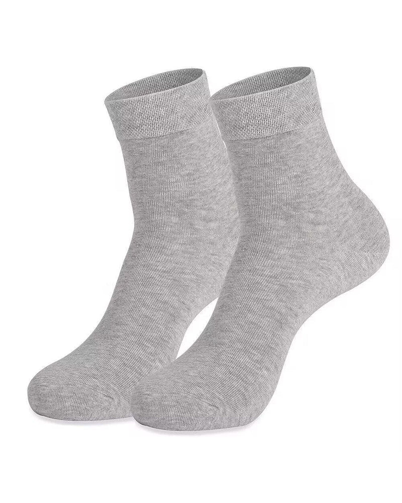 5 Pairs/10 Pairs Men/Women Solid Color Ankle Socks, Black & White, Versatile Crew Socks For All Seasons, Fall