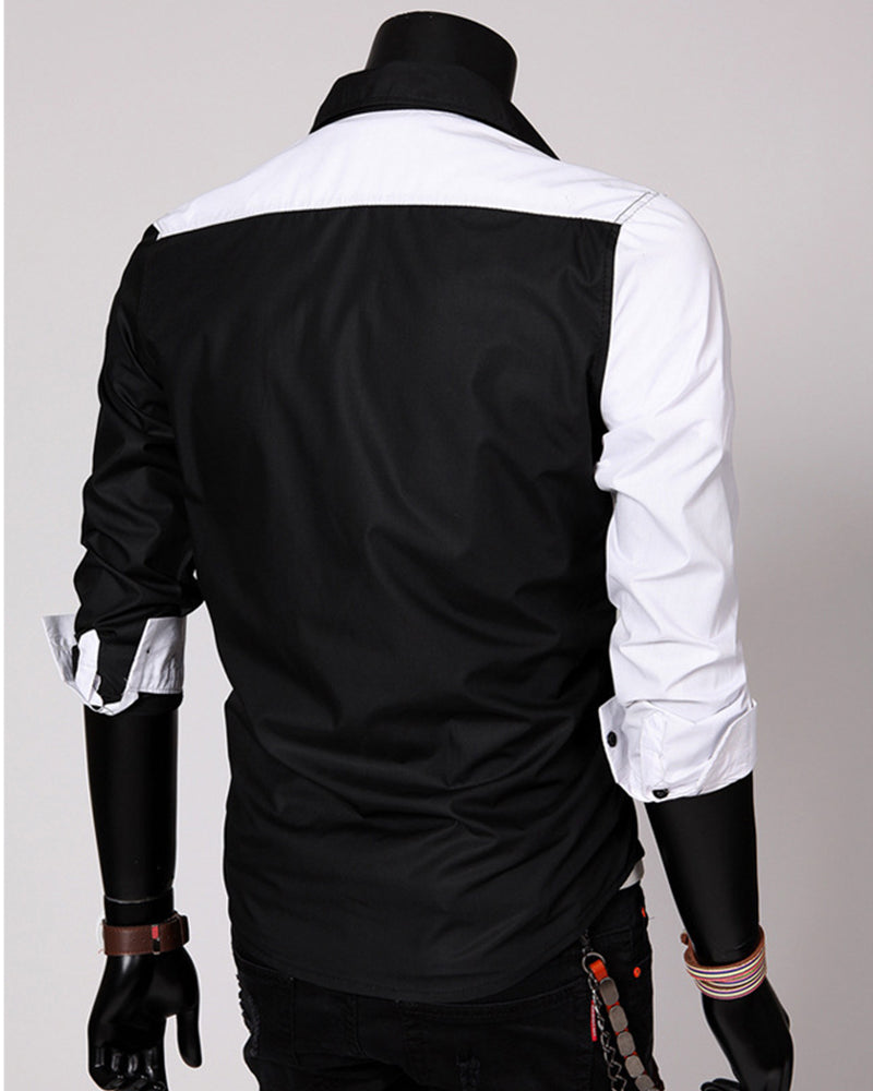 Big & Tall Men's Slim Fit Long Sleeve Shirt M-3XL