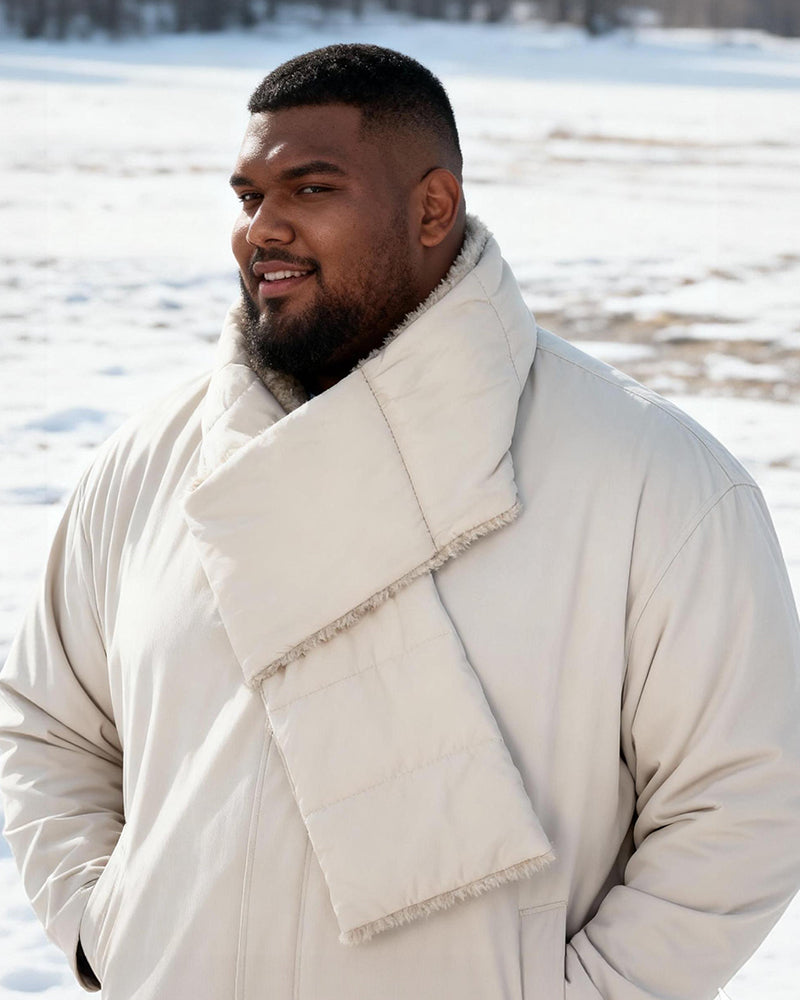 Water-repellent Solid Color Down Portable Storage Scarf