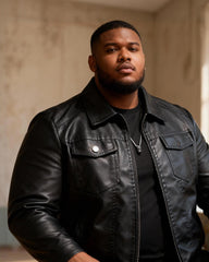 Big & Tall Men's Leather Plus Velvet Padded Motorcycle Jacket Coat M-5XL