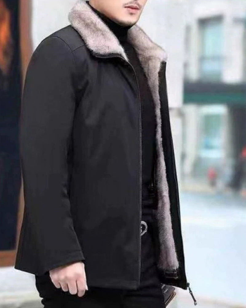 Big & Tall Men's Plush Warm Short Thickened Jacket Parker M-7XL