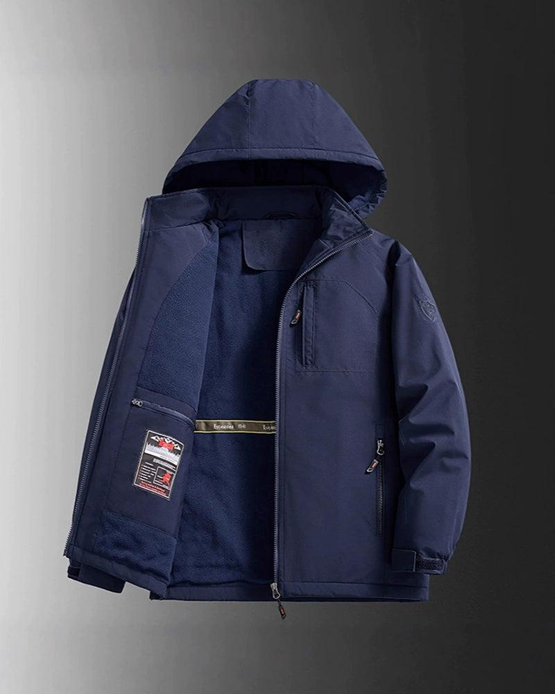 Big & Tall Men's Outdoor Windproof Waterproof Padded Charge Frock Cotton-padded Jacket Coat M-6XL