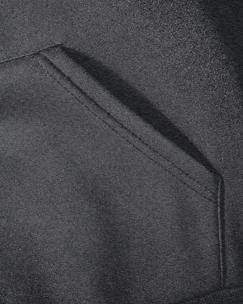 Big & Tall Men's Solid Color Fleece Zipped Double Hood Cardigan Hoodie Sweatshirt