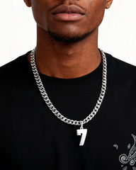 Men's Personalized Sports Arabic Numerals Pendant Necklace