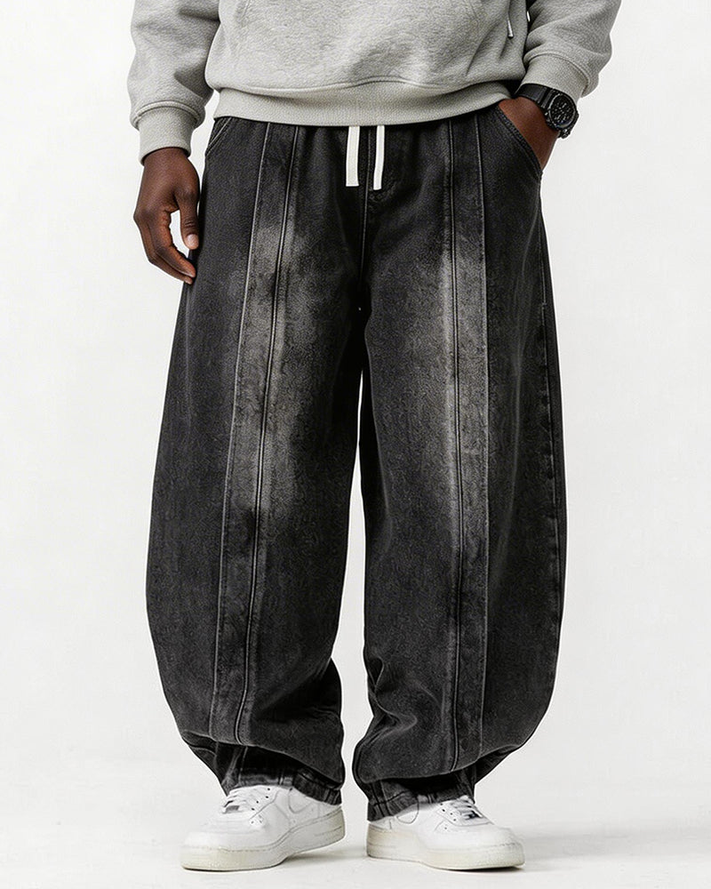 M-5XL Vintage Harlan Wide Leg Scimitar Jeans