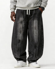M-5XL Vintage Harlan Wide Leg Scimitar Jeans