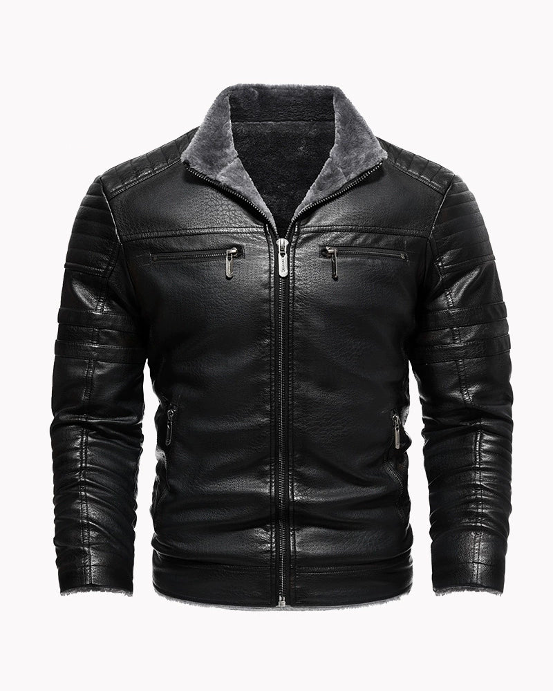 Big & Tall Men's Vintage Faux Leather Thick Vintage Jacket S-3XL