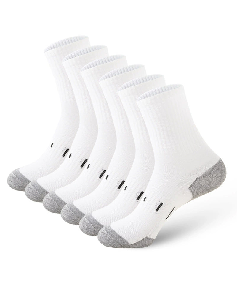 5 Pairs/10 Pairs Men/Women Solid Color Ankle Socks,  Black & White, Versatile Crew Socks For All Seasons, Fall