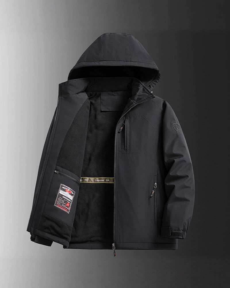 Big & Tall Men's Outdoor Windproof Waterproof Padded Charge Frock Cotton-padded Jacket Coat M-6XL