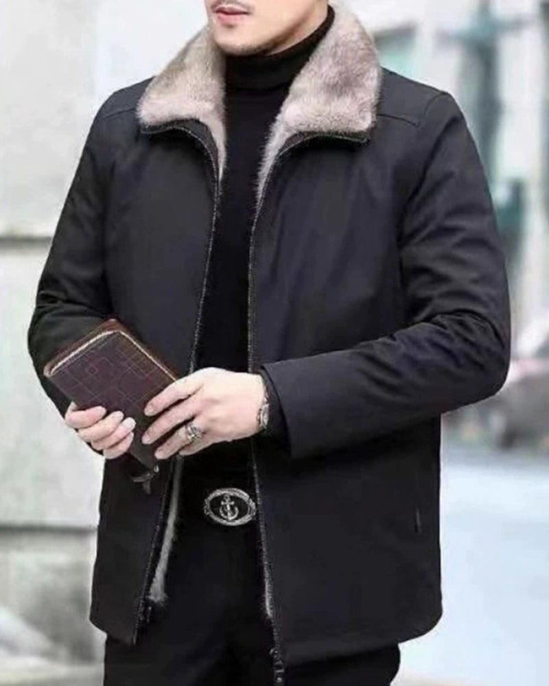 Big & Tall Men's Plush Warm Short Thickened Jacket Parker M-7XL