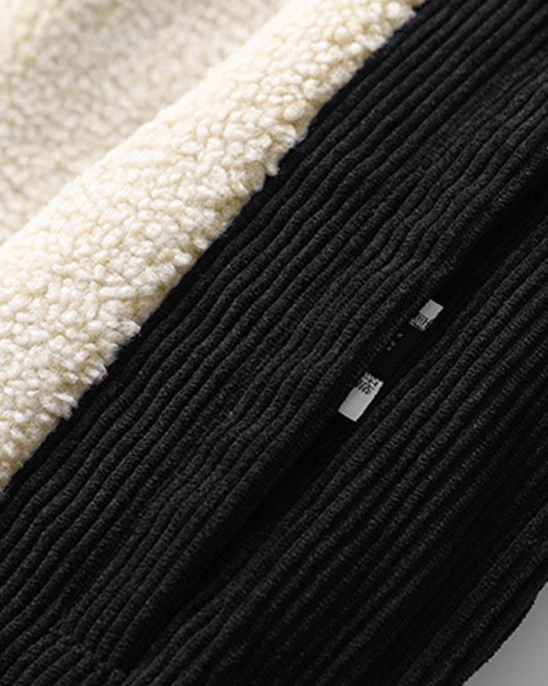 Big & Tall Men's Thickened Lamb Corduroy Casual Jacket L-9XL