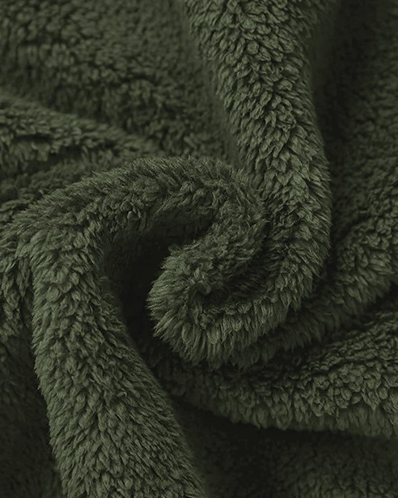 Ig & Tall Men's Solid Color Thickened Velvet Collar Jacket M-2XL