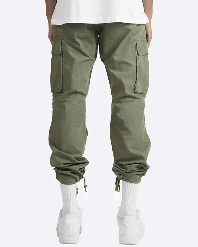 Big & Tall Men's Casual Drawstring Multi-Pocket Workwear Pants S-5XL