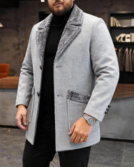 Big & Tall Men's Fur Coat Suit M-5XL