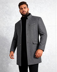 Autumn And Winter Woolen Coat Mid-length Cotton Thickened Coat M-4XL