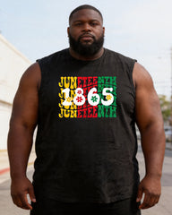 Big & Tall Men's Juneteenth 1865 Floral Print Round Neck Sport Vest