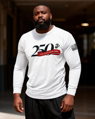 Big & Tall Men's Marine Corps 250 Anniversary Printed Long Sleeve Tee