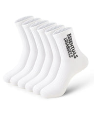 5 Pairs/10 Pairs Men/Women Solid Color Ankle Socks,  Black & White, Versatile Crew Socks For All Seasons, Fall