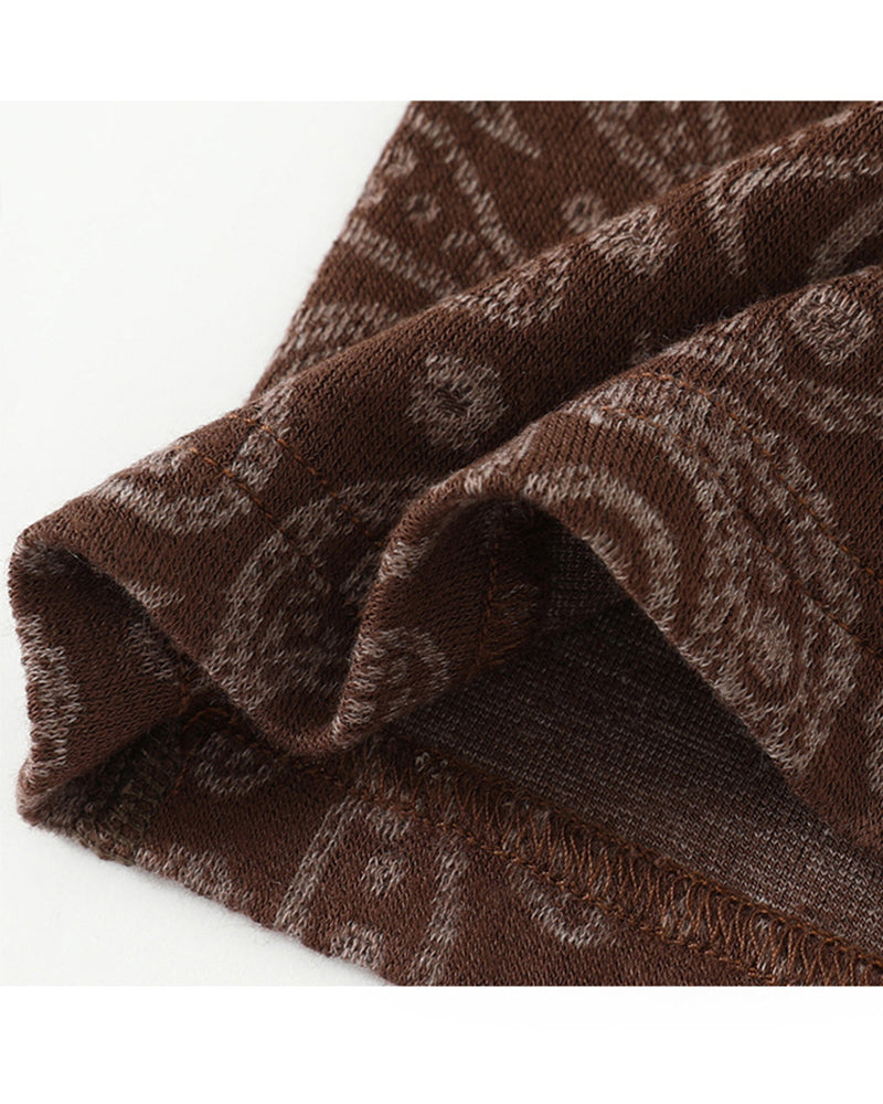 Autumn And Winter Paisley Jacquard Warm Windproof Mask Scarf