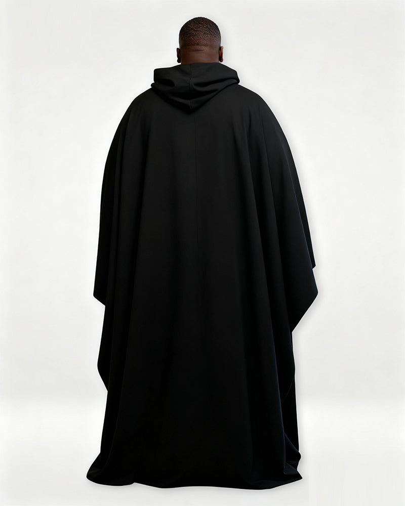 Big & Tall Men's Punk Hooded Button Loose Cloak