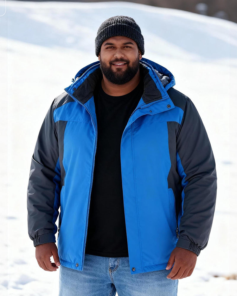 Big & Tall Men's Thickened Waterproof Warm Large Size Charge Clothes L-5XL