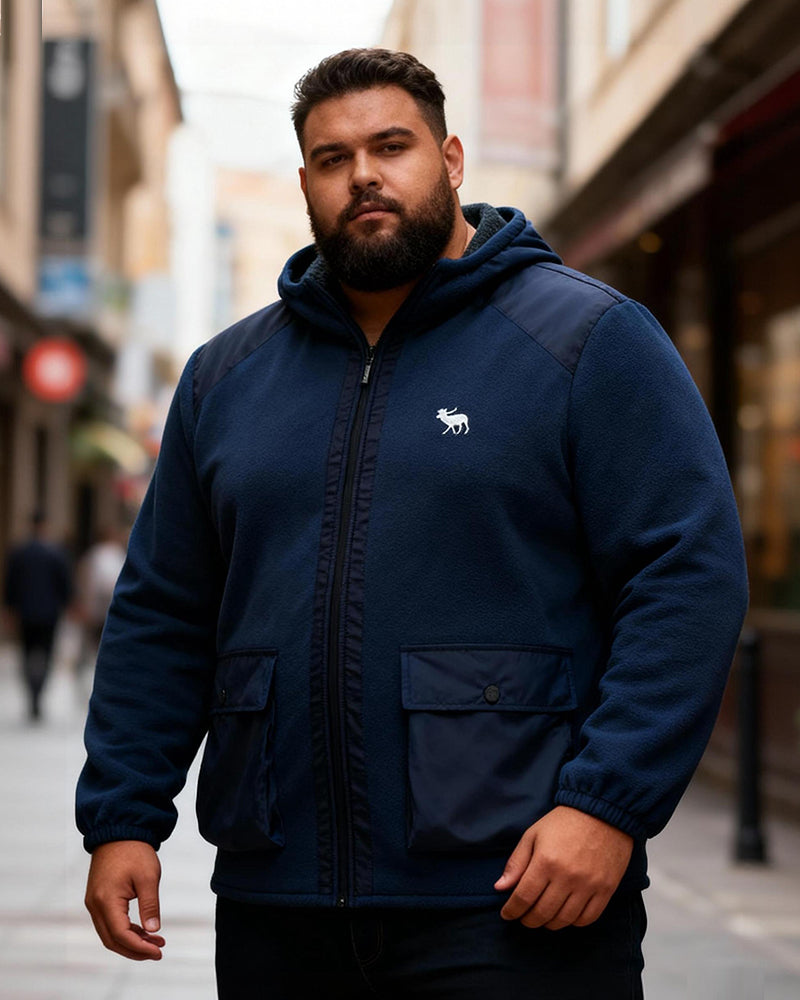 Big & Tall Men's Warm Thickened Fleece Hoodie Jacket 2XL-6XL