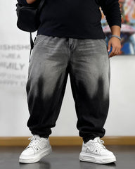 Big & Tall Men's Gradient Washed Jeans Loose Pants M-8XL