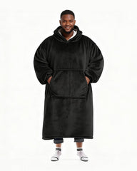 Long Lazy Pullover TV Blanket Flannel Hooded Pajamas