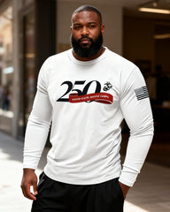 Big & Tall Men's Marine Corps 250 Anniversary Printed Long Sleeve Tee