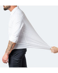 Four-sided Stretch Non-ironing Men's Long-sleeved Shirt Sericized Vertical Shirt