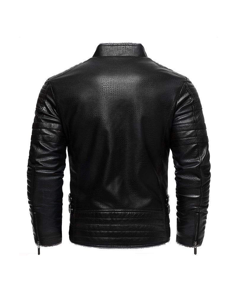 Big & Tall Men's Vintage Faux Leather Thick Vintage Jacket S-3XL