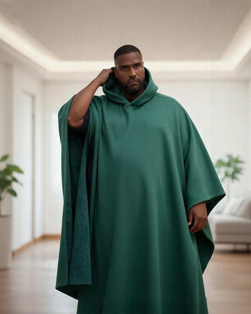 Big & Tall Men's Punk Hooded Button Loose Cloak