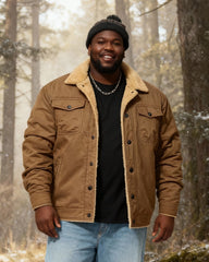 Big & Tall Men's Velvet Cuswork Casual Jacket S-5XL