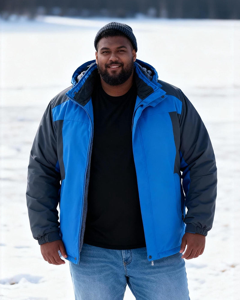 Big & Tall Men's Thickened Waterproof Warm Large Size Charge Clothes L-5XL